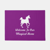 魔法の家へようこそ – Unicorn ドアマット (正面)