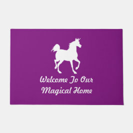 魔法の家へようこそ – Unicorn ドアマット