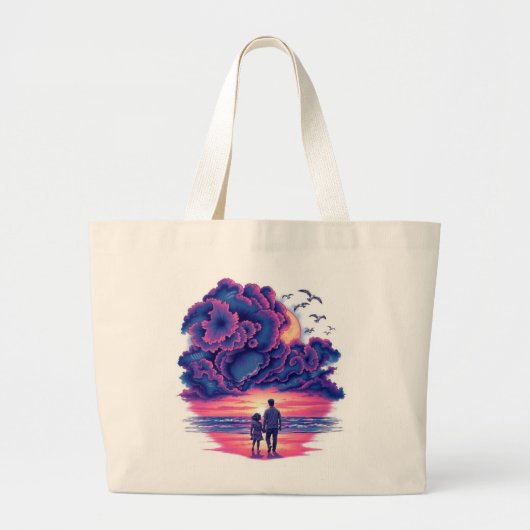 魔法の家族 ラージトートバッグ (正面)