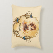 魔法の小さな女の子読は本だ アクセントクッション (裏面(縦))