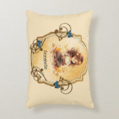 魔法の小さな女の子読は本だ アクセントクッション (正面(垂直))