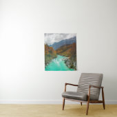 魔法の川ソチャ曇り秋の日スロベニア タペストリー (インサイチュ)