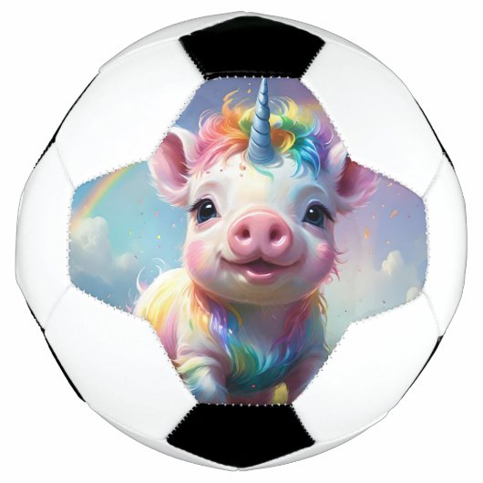 「魔法の巣穴：虹の一角豚」 サッカーボール (正面)