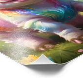 「魔法の巣穴:虹の一角豚」 フォトプリント (角)