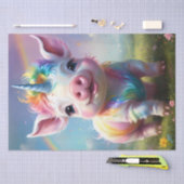 「魔法の巣穴:虹の一角豚」 薄葉紙 (クラフト)