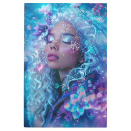 *~*魔法の巻き毛の白い髪の女性スピリチュアルSC4 メタルプリント