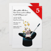 魔法の帽子のパーティの招待状 招待状 (正面/裏面)