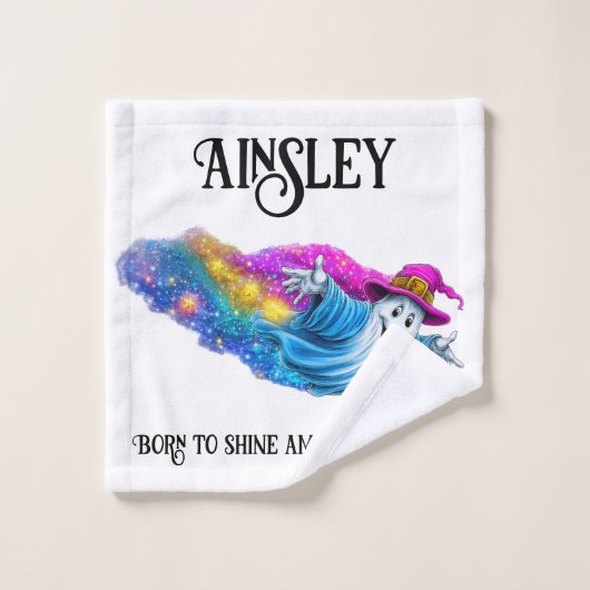 魔法の幽霊と星 バスタオルセット (ウォッシュタオル)