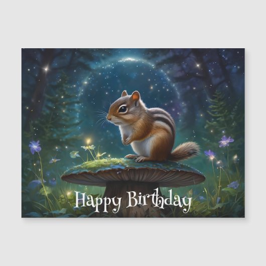 魔法の庭でのかわいいチムンク (正面)