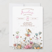 魔法の庭での1歳の誕生日パーティー 招待状 (裏面)