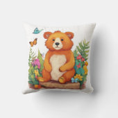 魔法の庭でクマのぬいぐるみ クッション (裏面)