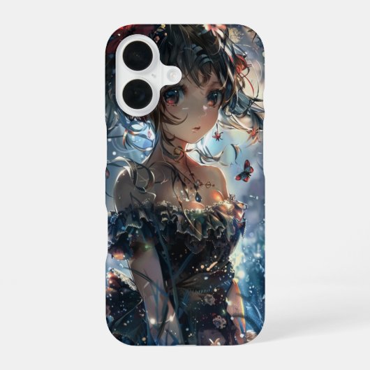 魔法の庭のファンタジーアニメ少女 iPhone 16ケース (裏面)