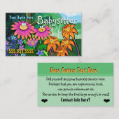 魔法の庭のベビーシッターをする育児のデイケア 名刺 (正面/裏面)