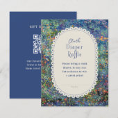 魔法の庭のペイントベイビーシャワーディーパーラッフル エンクロージャーカード (正面/裏面)