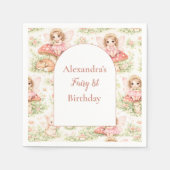 魔法の庭の妖精の誕生日 スタンダードカクテルナプキン (正面)