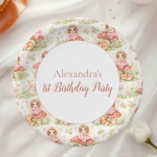 魔法の庭の妖精の誕生日 ペーパープレート