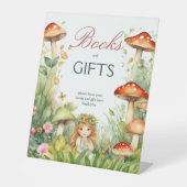 魔法の庭の妖精の赤ちゃんシャワーのギフトテーブル 台座サイン (正面)