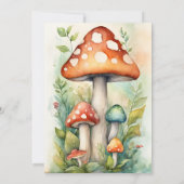 魔法の庭の妖精ベビーシャワー 招待状 (裏面)