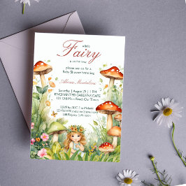 魔法の庭の妖精ベビーシャワー 招待状