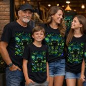 魔法の庭の月夜のカエルTシャツ Tシャツ