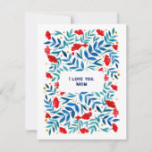 魔法の庭の母の日私はあなたを愛している母 シーズンカード (正面)