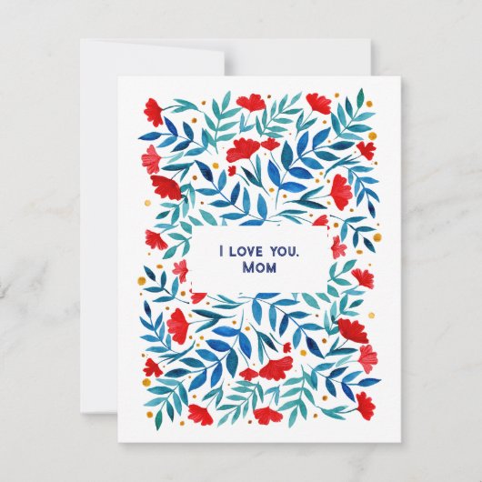 魔法の庭の母の日私はあなたを愛している母 シーズンカード (正面)