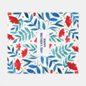 魔法の庭の母の日 フリースブランケット (正面(横))