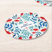 魔法の庭の母の日 ラウンドペーパーコースター (アングル)