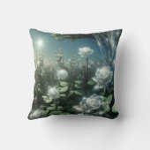 魔法の庭の白いバラ クッション (裏面)