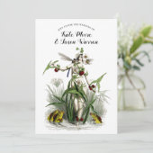 魔法の庭園 バーガンディー ウェディング 招待状 (スタンド正面)