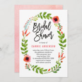 魔法の庭園 ブライダルシャワーの招待状 招待状 (正面/裏面)