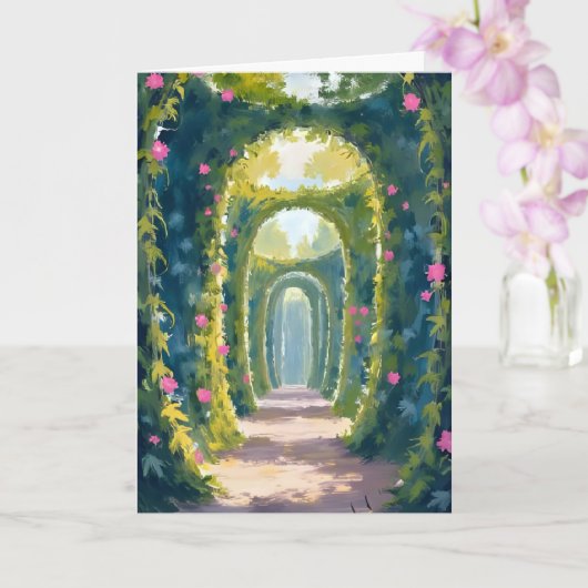魔法の庭園|花の門のアート カード (蘭)