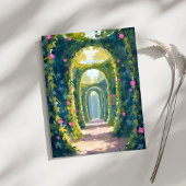 魔法の庭園|花の門絵画 ポストカード