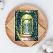 魔法の庭園|花の門絵画 ポストカード