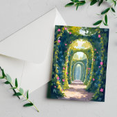 魔法の庭園|花の門絵画 ポストカード