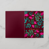 魔法の庭 – マゼンタとグリーン私はあなたを愛している 箔シーズンカード (外側レイダウン)