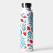 魔法の庭 – 赤とターコイズのウォーターボトル ウォーターボトル (左面)
