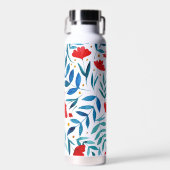 魔法の庭 – 赤とターコイズのウォーターボトル ウォーターボトル (正面)