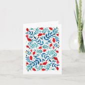 魔法の庭 – 赤とターコイズ カード (正面)