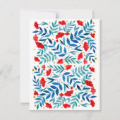 魔法の庭 – 赤とターコイズ シーズンカード (正面)