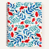 魔法の庭 – 赤とターコイズ ノートブック (正面)