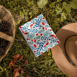 魔法の庭 – 赤とターコイズ ノートブック