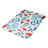 魔法の庭 – 赤とターコイズ バスマット (アングル)