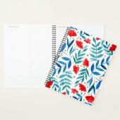 魔法の庭 – 赤とターコイズ プランナー手帳 (ディスプレー)