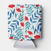 魔法の庭 – 赤とターコイズ 缶クーラー (裏面)