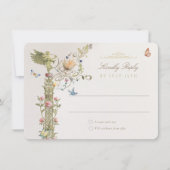 魔法の庭RSVPカードで魅惑結婚の 招待状 (正面)