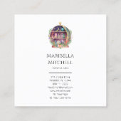 魔法の必須油薬用ヨガの結晶 スクエア名刺 (裏面)