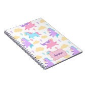 魔法の思い出:ユニコーンパーソナライズされたノートブック ノートブック (右側)