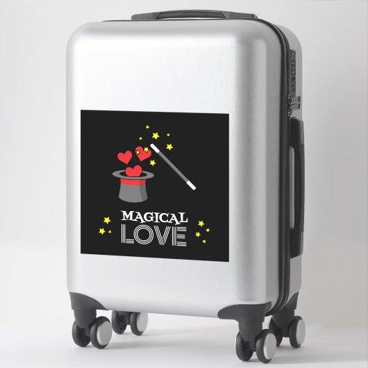 魔法の愛 – 白 シール (スーツケース)