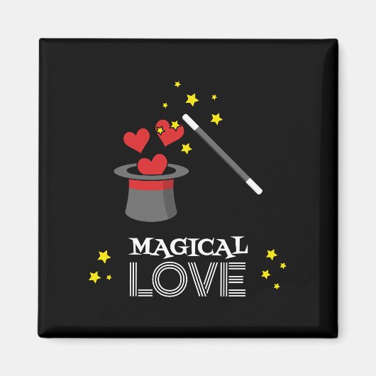 魔法の愛 – 白 マグネット (正面)